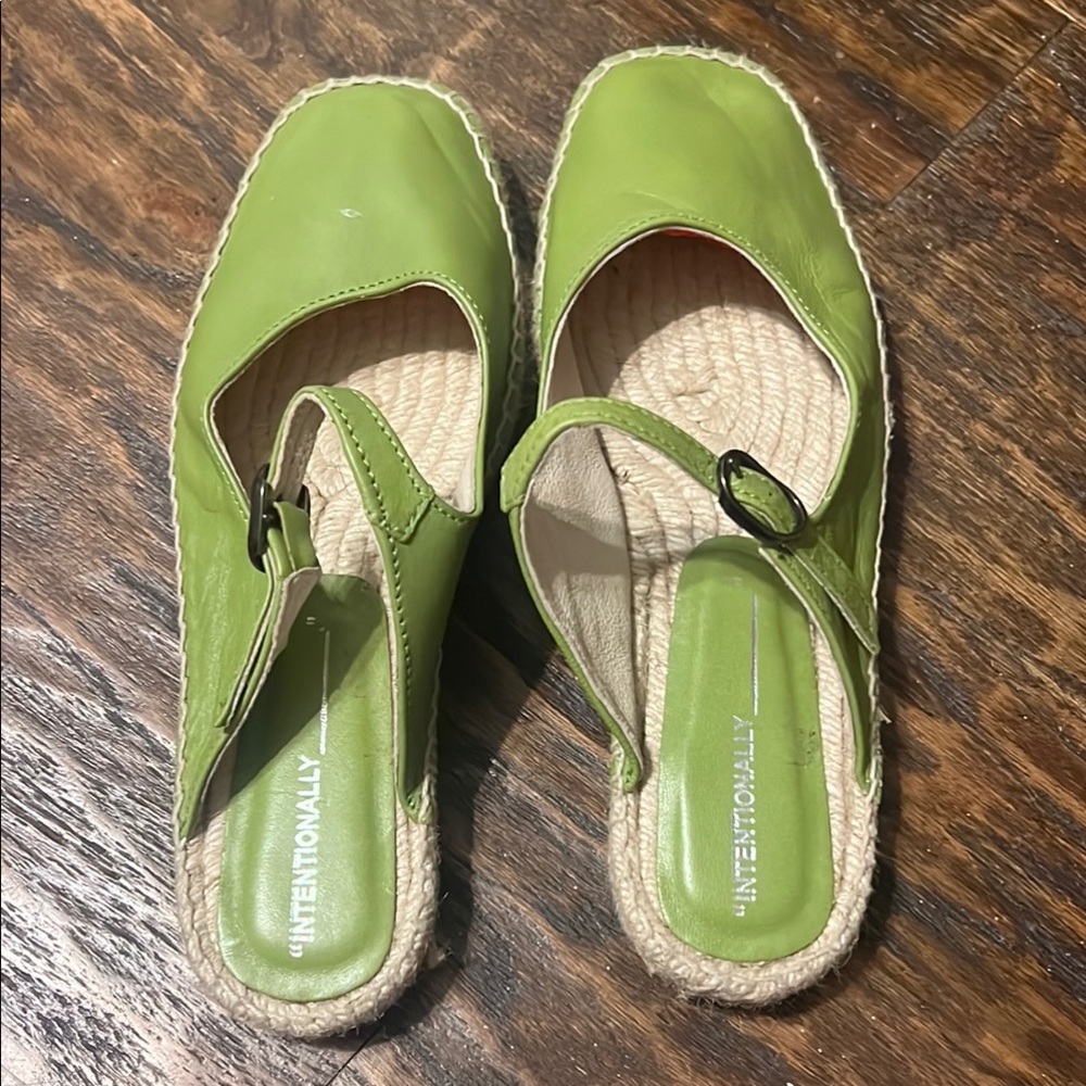 Intentionally Blank Green Women's Shoes